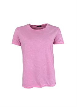 Black Colour T-shirt - ISA, Candy Pink